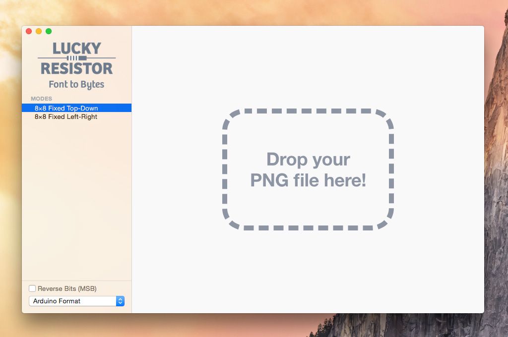 FontToBytes Screen 1