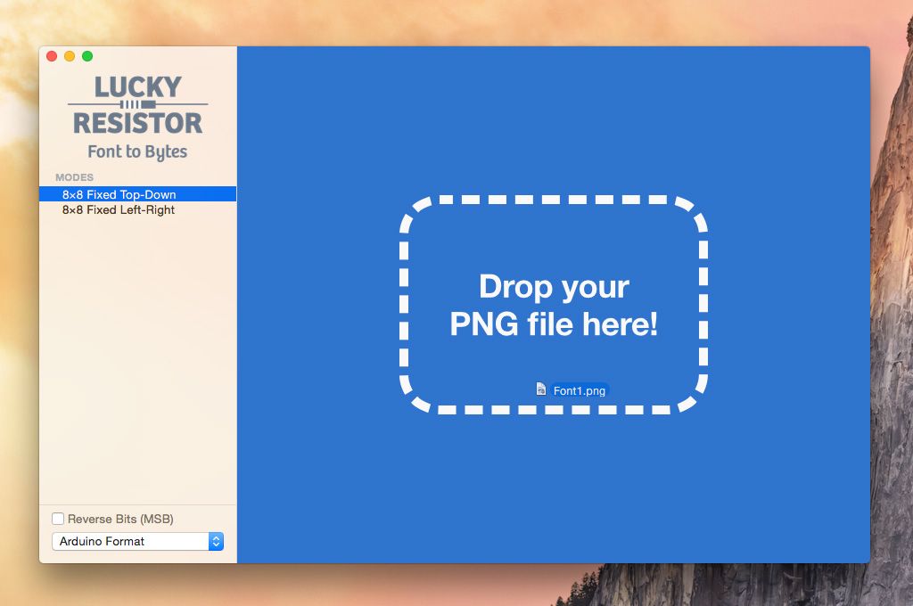 FontToBytes Screen 2
