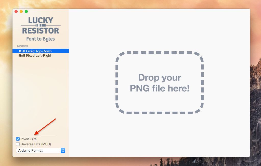 New Invert Bits Checkbox