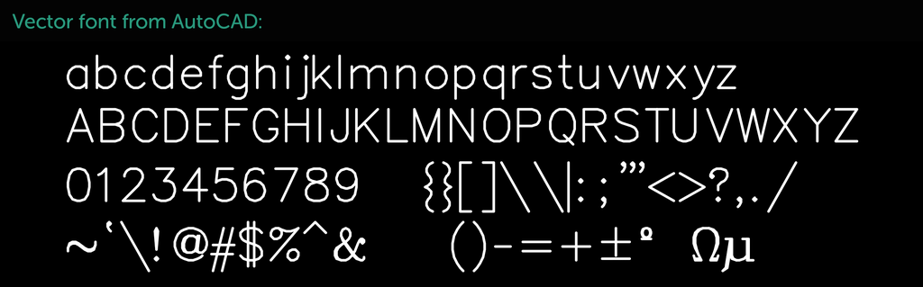 autocad-vector-font